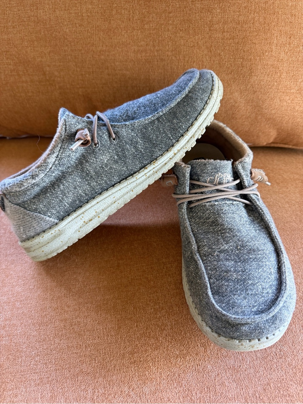 Hey Dude Women's Cindy Dark Gray Casual Slip-On soft Loafers Womens 10